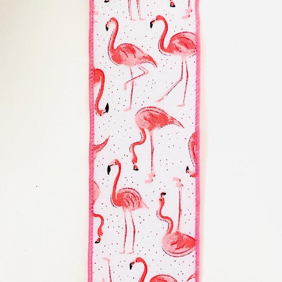 Band med rosa flamingos och glitter