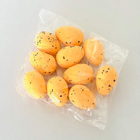 Små ägg frigolit orange