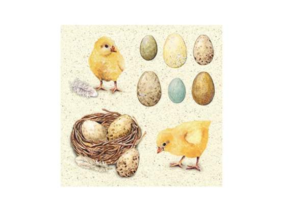 Påskservett med kyckling och ägg