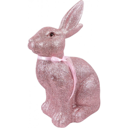Stor rosa glittrig hare