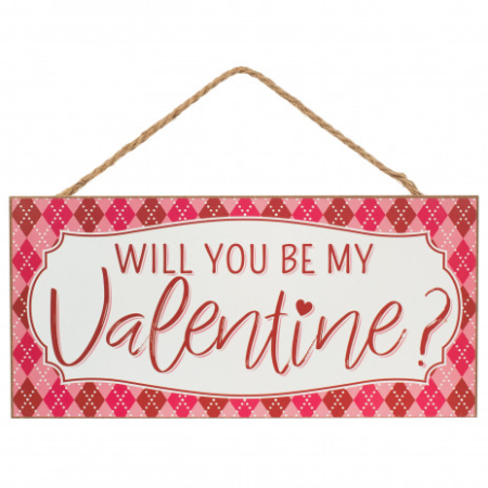 Dekorskylt Will you be my Valentine