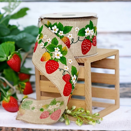 Dekorband med jordgubbar