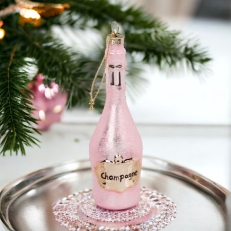 Julkula rosa flaska champagne