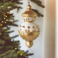 Julgranshänge i guld och vit Spira