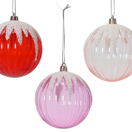 Julkula genomskinlig med glitter