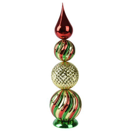 Stor spira i röd/grön/guld