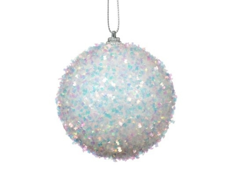 Julkula vit med glitter