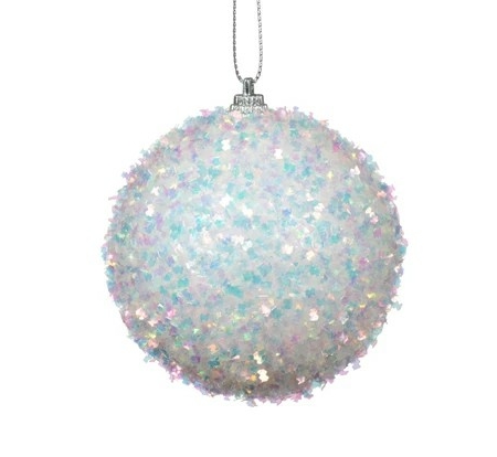 Julkula vit med glitter