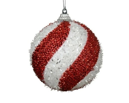 Julgranskula polkagris med glitter