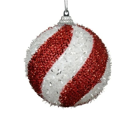Julgranskula polkagris med glitter