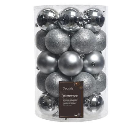Julkulor silver 34 st