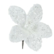 Vit julblomma med glitter