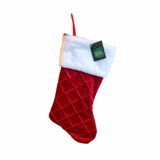 Julstrumpa diamantrutig