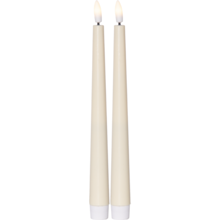 Flamme LED-ljus Cremevit 2-pack