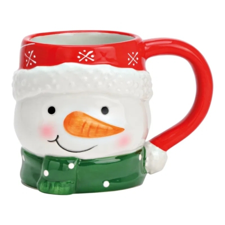 Julmugg med snögubbe