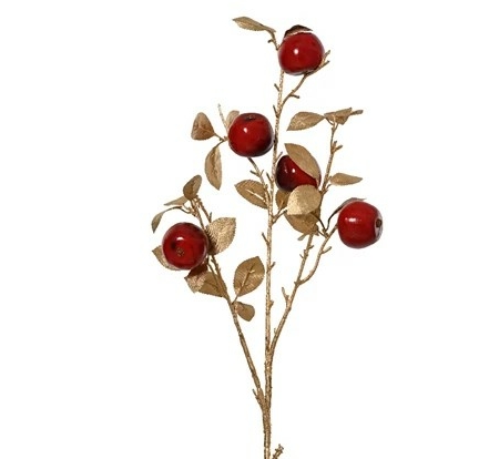 Äppelkvist med guldblad