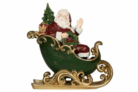 Stor tomte i släde