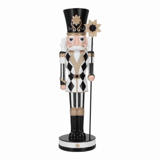 Nötknäppare med spira svartvit