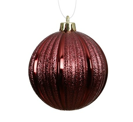 Julkulor räfflade burgundy