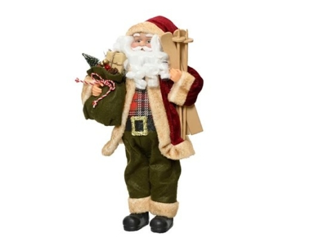 Tomte julklappssäck och skidor
