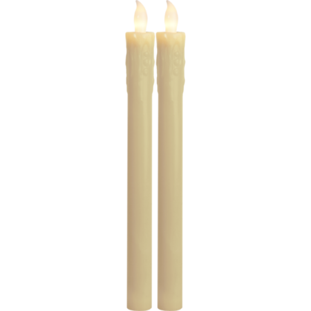 Presse Antikljus beige LED 2-pack