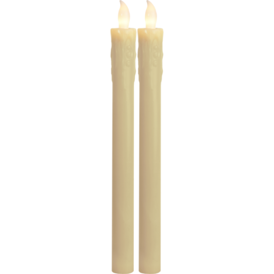 Presse Antikljus beige LED 2-pack