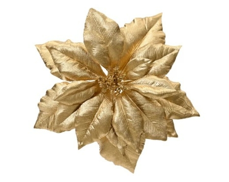 Julstjärna guld med glitter