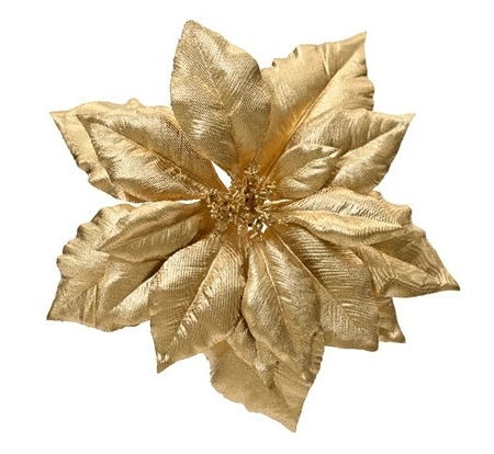 Julstjärna guld med glitter