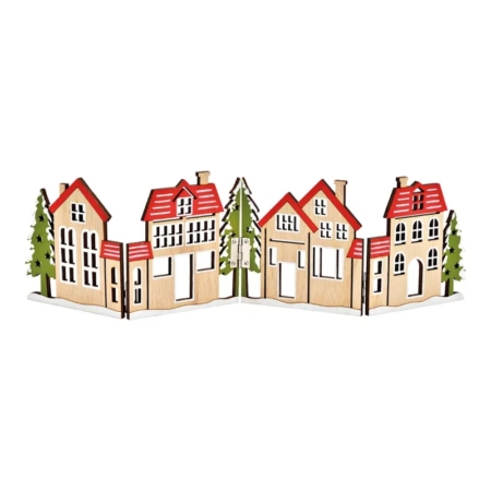 Ihopvikbar träsiluett julby