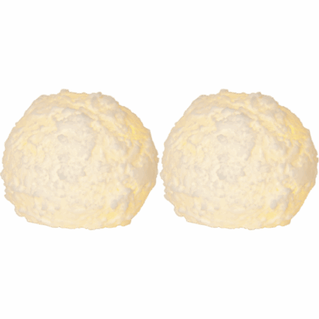 Snöboll batteriljus 2-pack