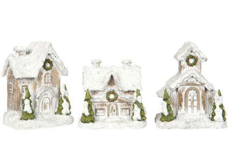 Hus snöstad