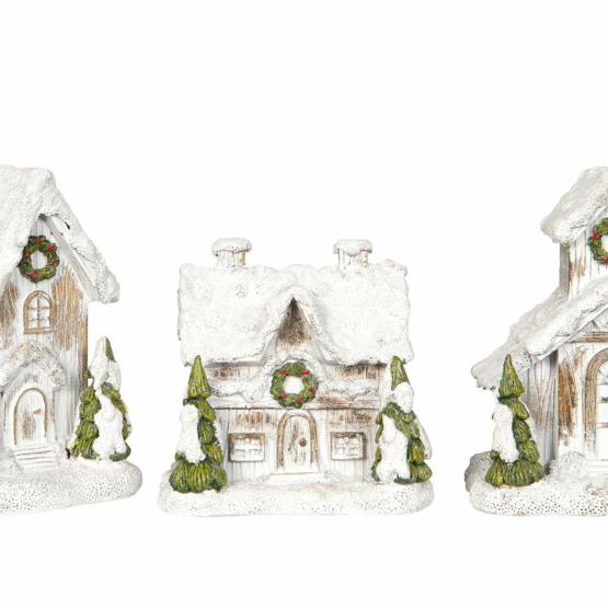 Hus snöstad