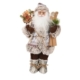 Tomte med pälskappa och skidor
