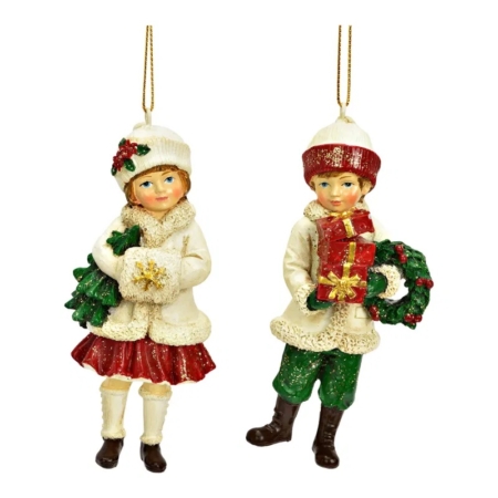 Hänge barn med julklappar