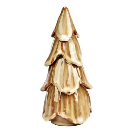 Beige prydnadsgran keramik