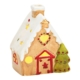 Pepparkakshus i porslin med belysning