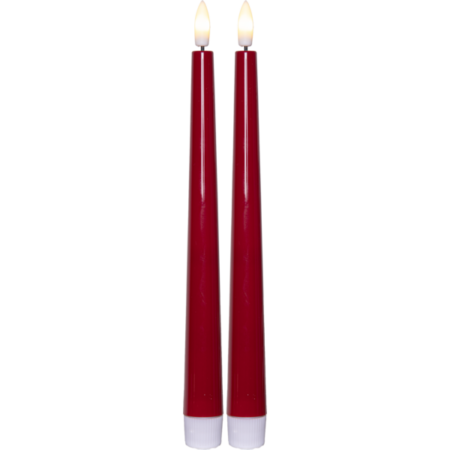 Flamme LED-ljus vinröd 2-pack
