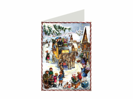 Julkort gammaldags julby