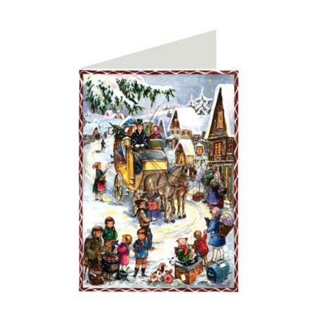 Julkort gammaldags julby