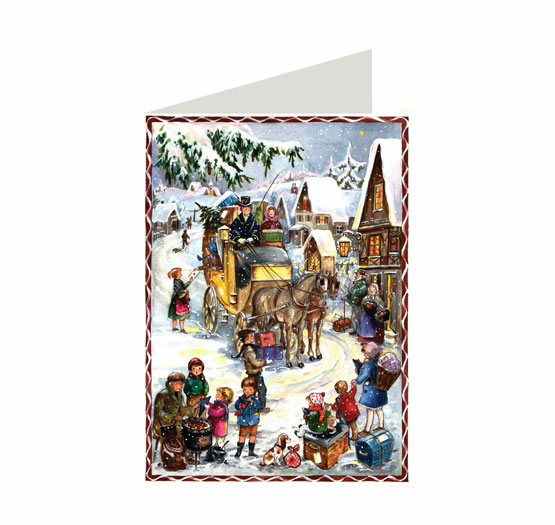 Julkort gammaldags julby