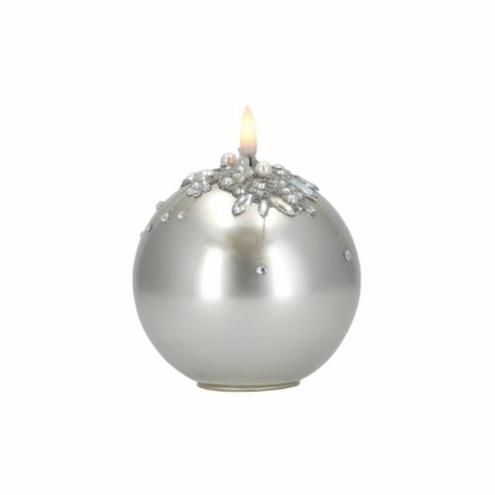 Silverkula med belysning