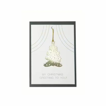 Julkort med hänge julgran