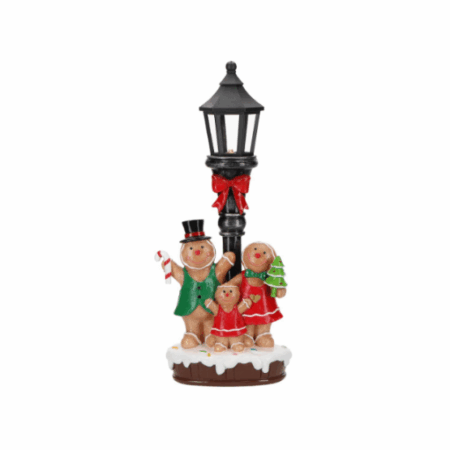 Gatlykta med pepparkaksfamilj