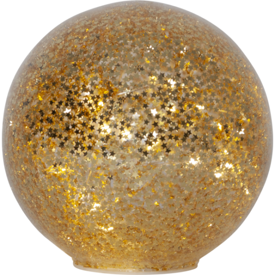 Ljusglob med guldstjärnor