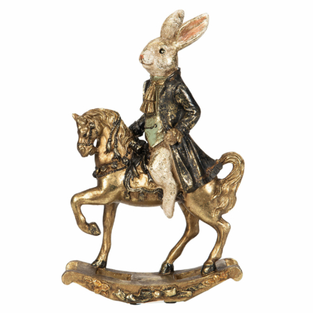 Kaninherre på gunghäst