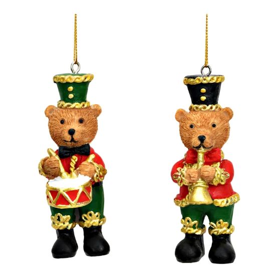 Julgranshänge nalle med instrument Trumpet