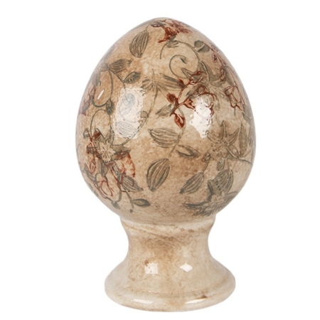 Ägg på fot med botaniskt mönster - litet