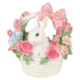 Påskkorg med kanin och blommor