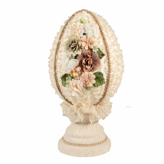 Textilägg på fot med blommor