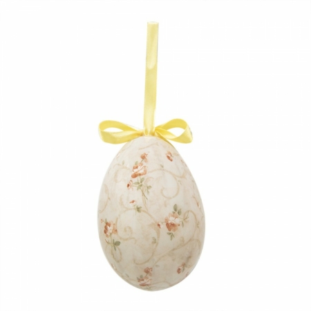 Ägghänge med blommor beige